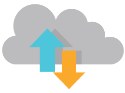 Cloud Computing Up and Down Graphic