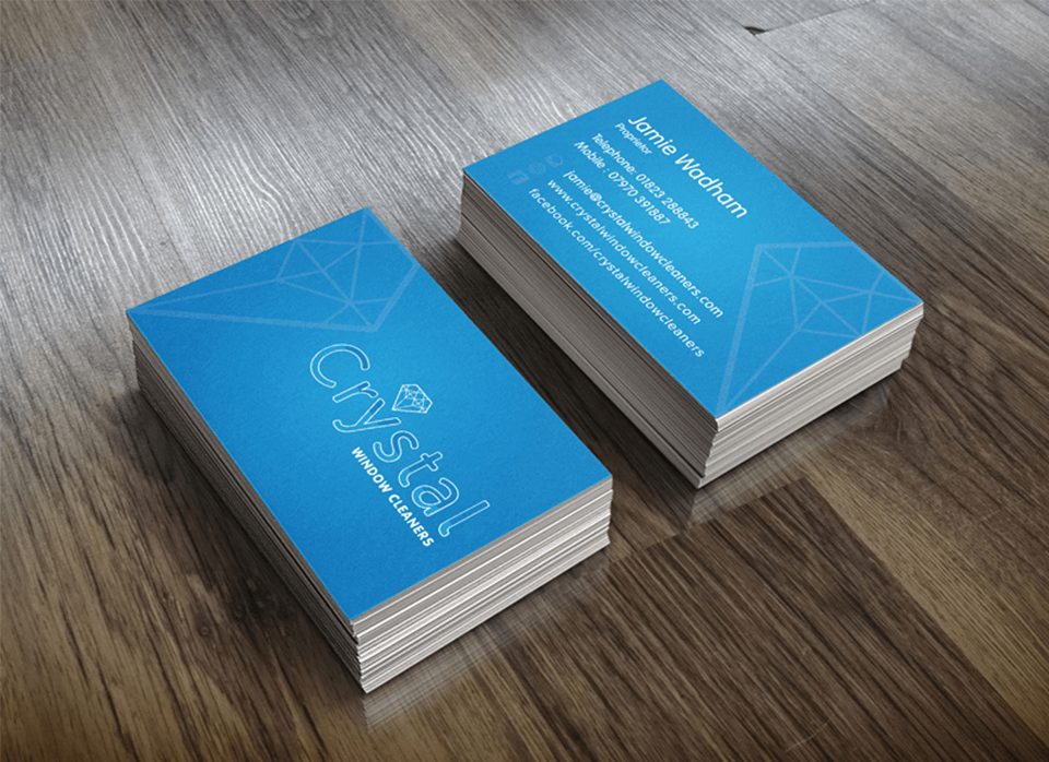 Crystal Window Cleaners Taunton Business Card Mockup